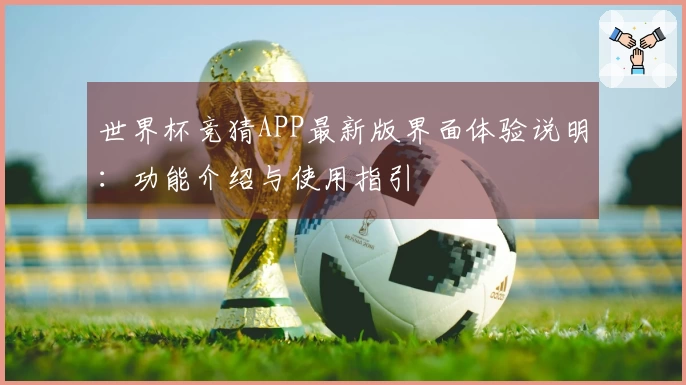 世界杯竞猜APP最新版界面体验说明：功能介绍与使用指引